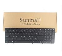 Sunmall tastiera con telaio di ricambio per HP ELITEBOOK 8560P 8570P ProBook 6565B 6567B 6570B 6575B Series laptop nero US layout (6 mesi di garanzia)