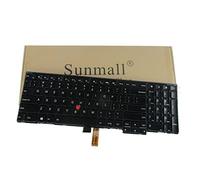 SUNMALL - Tastiera di ricambio per notebook Keyobard con retroilluminato e puntatore, compatibile con Lenovo ThinkPad Edge E531 E540 W540 W541 W550 W550S T540 T540P T550 L540 Series Fit P/N 0C45254 nero