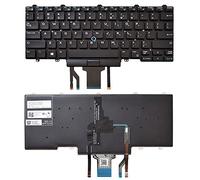 SUNMALL Tastiera retroilluminata di ricambio compatibile con Dell Education E5450 E5470 E5480 E7450 P40G E7470 E7480, Latitude 14 5480 5488 5490 5491 7480 7490 con puntatore US Layout