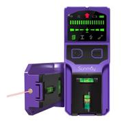 SUNMAY Rilevatore Tubi e Cavi Multifunzione, Scanner da Parete, 7 in 1 Rilevatore Tubi con Display LCD e Allarme Acustico per Trovare Linee Elettriche, Travi in Legno, Tubi Metallici, Ecc