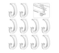 Sunmeit 10 pezzi di supporto per asta dell'armadio sospeso, supporto per asta di scaffalatura dell'armadio/guardaroba, staffe per armadio a forma di J per appendere vestiti, stoccaggio di armadi