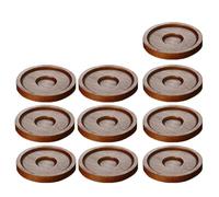 Sunmeit 10 Sottobicchieri per calici da vino, Sottobicchieri girevoli, per calici da vino, sottobicchieri, per tazze da tè, cuscinetto per tazze, colore noce