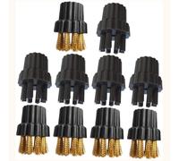 Sunmeit 10 testine di ricambio per scopa a vapore, in ottone, per pulizia a vapore, accessori