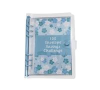 Sunmeit 100 buste Challenge Raccoglitore per risparmiare 5050 con buste per contanti per pianificare il budget, blu