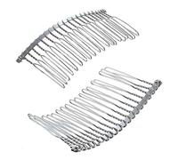 Sunmeit 2 x Pettine in metallo Pettine per capelli Argento