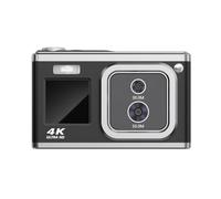 Sunmeit Fotocamera digitale con messa a fuoco automatica da 2,88 pollici 4K 50MP Videocamera con zoom ottico fotocamera fotografica fotografica regali per studenti-nero