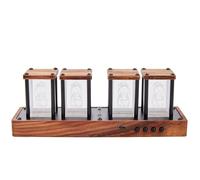 Sunmeit Nixie Tube Clock Orologio Digitale nel Noce, Supporta la Calibrazione 'Ora Wi-Fi, Sveglia e Display 12/24 Ore, Non Richiede Assemblaggio