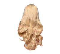 Sunmeit Parrucca Lunga Ondulata con Frangia Parrucca Setosa Bianca Colorata per Cosplay per le Donne Capelli Sintetici per Feste Quotidiane Resistenti al -B