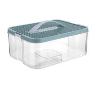 Sunmeit Scatola portaoggetti per bambini, impilabile, organizer per giocattoli, regolabile, contenitore per oggetti vari, verde-B