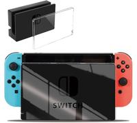 Sunmike Cover frontale per Nintendo Switch Dock, copertura antigraffio per interruttore Dock Cover trasparente rigida di ricambio per dock di ricarica per interruttore, trasparente