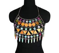 SUNMME Moda Catena Del Corpo Delle Donne Paillettes Catena Del Corpo Halter Reggiseno Decor Bralette Top Catena Petto Moda Ragazza Festival Gioielli Accessori Catene Collana