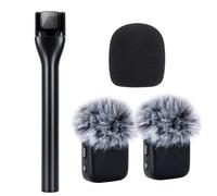 SUNMON Adattatore portatile per microfono con 2 protezioni antivento Mik per DJI Mic Mini, supporto per microfono wireless per microfono intervista, adattatore portatile per DJI Mini Micro