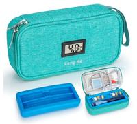 SUNMON Borsa termica da viaggio per insulina, per fiale e penna, borsa termica per il trasporto di medicinali, kit di protezione per biberon per diabetici, con mattoncino di ghiaccio, mantiene le