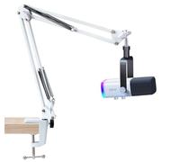 SUNMON Braccio Bianco per Fifine AM8, Compatibile con Microfono Fifine, con Clip Adattatore a Vite da 3/8" a 5/8"