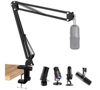 SUNMON Braccio Microfono per HyperX SoloCast 2 - Supporto Microfono Universale da Scrivania per SoloCast QuadCast S / 2S Rode Podmic Blue Yeti Fifine e la maggior parte dei Microfoni (Nero)