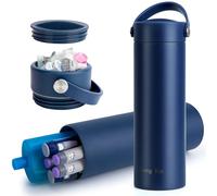 SUNMON Custodia termica da viaggio per insulina, approvato dalla TSA, per uso medico e diabetico, custodia portatile per penne per insulina per forniture per diabetici (blu navy)