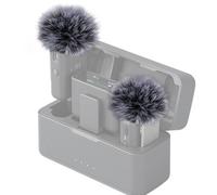 SUNMON DJI Mic Parabrezza in schiuma pelosa - DJI Wireless Mic Outdoor Microfono Copertura Muff Pop Filtro Riduzione del Rumore, Copertura per Microfono DJI Wireless (2 PC)