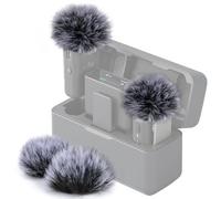 SUNMON DJI Mic Parabrezza in schiuma pelosa - DJI Wireless Mic Outdoor Microfono Copertura Muff Pop Filtro Riduzione del Rumore, Copertura per Microfono DJI Wireless (4 PC)