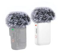 SUNMON Parabrezza per DJI Mic 2 - 2 pezzi grigio microfono peloso copertura esterna filtro pop riduzione del rumore, coperture per microfono peloso parabrezza per DJI Mic 2/DJI Osmo Pocket 3