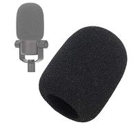 SUNMON Parabrezza per microfono compatibile con Rode PodMic - Filtro antipop professionale in schiuma e copertura per microfono per podcast da studio, riduce i plosivi e il rumore del vento (nero)