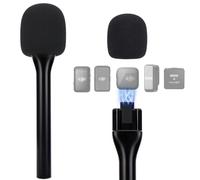 SUNMON Supporto magnetico per microfono wireless DJI Mini, supporto per intervista per microfono portatile con filtro pop, compatibile con DJI Mic1/2, Rode Wireless Micro/GO 2/ME/Pro