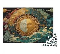 SunMoonZodiacArt 1000 Pezzi Cartone Resistente Set Di Puzzle Coppia Partner Gioco Impegnativo Allenamento Del Cervello 52x38cm/1000pcs
