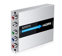 SUNNATCH Convertitore da componente a HDMI con funzione scaler, convertitore da RGB a HDMI, adattatore convertitore da 5RCA YPbPr a HDMI, convertitore componente in uscita HDMI (1080P, alluminio)