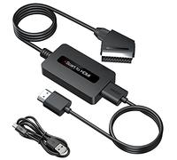 SUNNATCH Convertitore da Scart a HDMI, Maschio Adattatore Scart HDMI Supporta Switch di Uscita Full HD 720P/ 1080P
