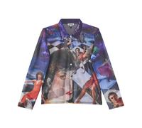 SUNNEI, ,Shirts ,Uomo ,Multicolore ,S Camicia in organza trasparente con stampa grafica