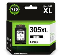 Sunnieink 305 XL Nero 305XL Sostituzione per Cartucce 305 Nero, Cartuccia 305 Nero Compatibile con Inchiostro Stampante DeskJet 2700 2720 2710 2300 Plus 4120 4100 4110 Envy 6000 6032 6020 6022