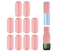 SUNNIFLY 10 Pz Tappi per Bottiglie a Prova di Perdite, Riutilizzabili, Altamente Elastici, in Silicone Morbido, per Shampoo, Lozione per Bagnoschiuma e Cosmetici (Rosa)