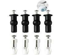 SUNNIFLY 8 pezzi Set di Fissaggio Viti per Sedile WC, Fissaggi WC Sedile, Adatto per il Fissaggio del Sedile della Toilette con fori da 13-16 mm