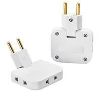 SUNNIFLY Adattatore da Viaggio da USA a Europa 2 Pezzi, Convertitore di Spina da USA a Europa, Girevole a 180 Gradi, Sicuro e Durevole, Adatto per Viaggi D'Affari e Viaggi di Lavoro