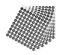 SUNNIFLY Adesivi Numerici Impermeabili 1-100, 30 Fogli Etichette Numerate con Codice a Barre, Resistente ad Acqua, Calore e Usura, per Organizzazione Industriale, Magazzino, Ufficio