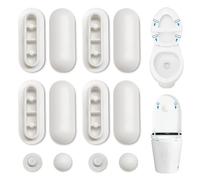 SUNNIFLY Kit Completo 12 Pezzi per Sedile WC - Paracolpi, Fissaggi e Gommini Universali per Tavoletta Water - Compatibile con Tutti i Modelli Standard (Bianco)