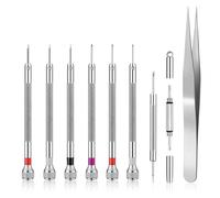 SUNNIFLY Kit Orologiaio Professionale 8 Pezzi, Set Cacciaviti di Precisione per Riparazione Orologi e Occhiali, Cacciaviti per Orologiaio con Manico Ergonomico, Set Strumenti Orologeria