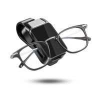 SUNNIFLY Porta Occhiali da Sole per Auto, Clip Universale per Parasole, Supporto per Occhiali da Sole in Auto con Morsetto Antiscivolo, Soluzione Pratica per Guida (Nero)