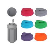 SUNNIFLY Set da 6 Coperchi in Silicone per Lattine, Tappi Ermetici a Scatto per Bibite, 6 Colori Vivaci, BPA Free, Diametro 6.3cm, Ideale per Festa/Picnic/Ufficio