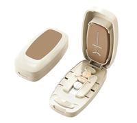 SUNNIFLY Taglia Pastiglie per Tutti i Tablet, Tagliapillole Portatile per Dividere le Compresse in 2, 3 o 4, Adatto per l'uso Quotidiano e in Viaggio (bianco crema)