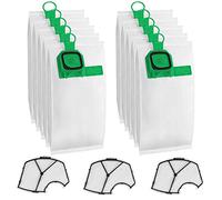 Sunnila 10 Sacchetti + 3 Filtri Compatibili con aspirapolvere Vorwerk Folletto VK140 VK150 Sacchi - Verde