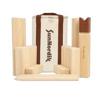 SunNordik Kubb - Gioco vichingo, in legno di albero di gomma, con borsa per il trasporto in tela e istruzioni per il gioco