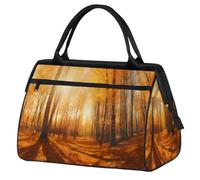 Sunny Autumn Forest - Borsone da palestra per donne e uomini, da viaggio, sport, con custodia trolley, impermeabile, per sport, weekend, pernottamento, borsa da viaggio, palestra, sport, Alberi di