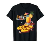 Sunny Beach Style Hello Summer Vibes Juice Cocktail Tropical Maglietta