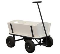 Sunny Billy Beach Wagon Nero | Carrello da Giardino, Carrello Spiaggia | Carrello Giardino in Legno, Carrello da Giardino 4 ruote, Carrello da Esterno, Carrello Giardinaggio | 94x61x97cm - Max 100kg.