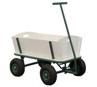 Sunny Billy Beach Wagon Verde | Carrello da Giardino, Spiaggia | In Legno, 4 ruote, da Esterno, da Mare| 94x61x97cm - Max 100kg