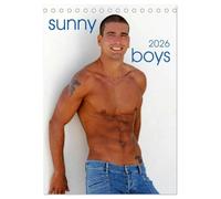 Sunny Boys (Tischkalender 2026 DIN A5 hoch), CALVENDO Monatskalender: 12 sportliche Männermodels mit Temperament und der Sonne im Herzen