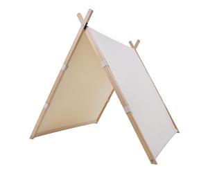 SUNNY Como Tenda Bimbi Gioco Crema, Tenda Gioco | Casetta gioco a partire da 2 ans | 100% cotone naturale | 100% legno FSC | 107x123cm