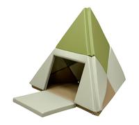 Sunny Davi Tappeto da gioco pieghevole, Beige | Soft Play - Percorso Ostacoli Psicomotricità, Tenda o Barca, Schiuma EPE | A partire dai 12 mesi