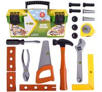 Sunny Days Entertainment John Deere - Cassetta degli attrezzi deluxe da 18 pezzi