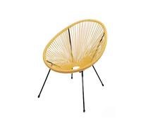 Sunny Days Le Cabana - Poltrona in RESINA giallo senape 4 piedi D72 cm H88 cm